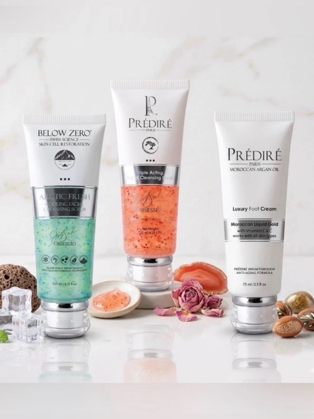 🔥Predire BUNDLE🔥 Stem Cell/Retinol Scrub, Hand& Foot Cream, Arctic Blast Scrub